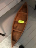 Wooden canoe display