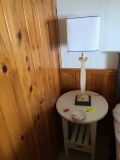 Bedside table with lamp