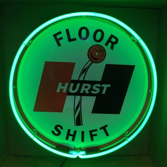 Extraordinary 24" Full Can Hurst Single Band Custom Neon Sign, plugs into standard us 120 outlet