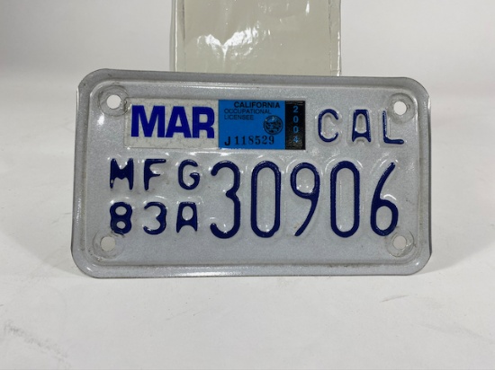 Indian Factory License Plate