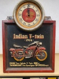 Indian Wall Clock 1914 Twin Bike