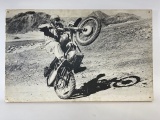 Moto Guzzo Factory Photos mounted on board. Very Old, Originally from the Moto Guzzi Factory.- From