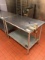 Stainless steel table with bottom shelf 4' x 2'6