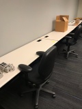 Training desks 6' x 2'  with 4 chairs total (contents not included)