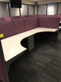 Office cubicle sections consisting Lot consisting of: 2 rows, 9 double and 7 single sections of cubi