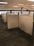 Office cubicle sections consisting Lot consisting of: 4 rows, 36 double sections of cubicles, chairs