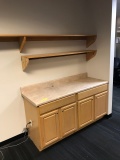 Counter with shelves