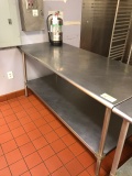 Stainless steel table with bottom shelf 6' x 2'6