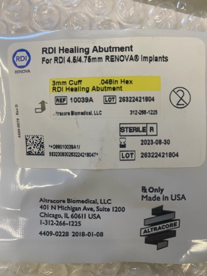 10039A  Renova RDI Healing Abutment 3mm