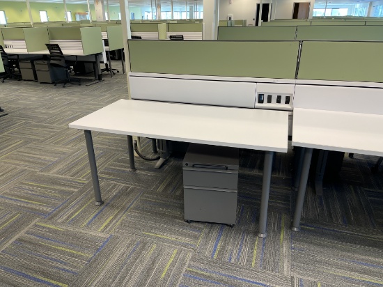 Knoll Freestanding table/desks (some with sides dividers and some without)  file cabinets are NOT in