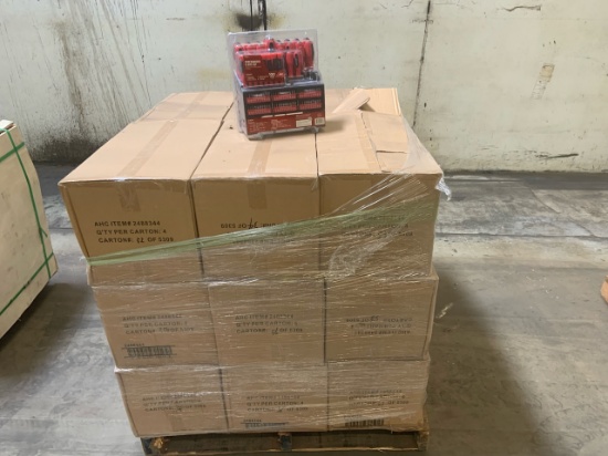 Lot of (18) cases of screwdriver and bits set (4 units per case)