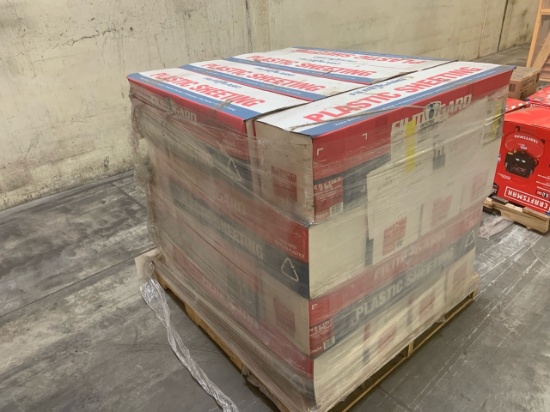 Lot of (20) cases of plastic sheeting
