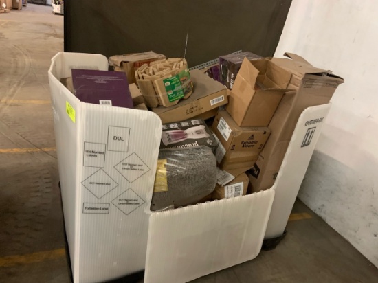 Pallet of mixed merchandise, to include but not limited to: coffee makers, rugs, blender, stoneware,