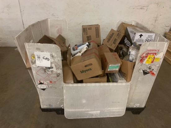 Pallet of mixed merchandise, to include but not limited to: Assorted cleaners, garbage disposals, ai