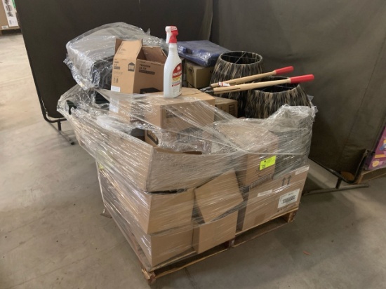 Pallet of mixed merchandise, to include but not limited to: Decorative plant holder, bugs killer, ta