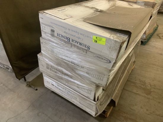 Lot of Storage Benches (4 boxes)