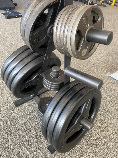 Weight Tree with 475lbs of Weight Plates
