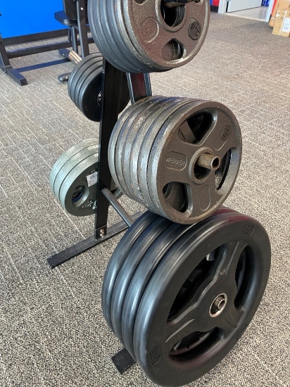 Weight Tree with 350lbs of Weight Plates