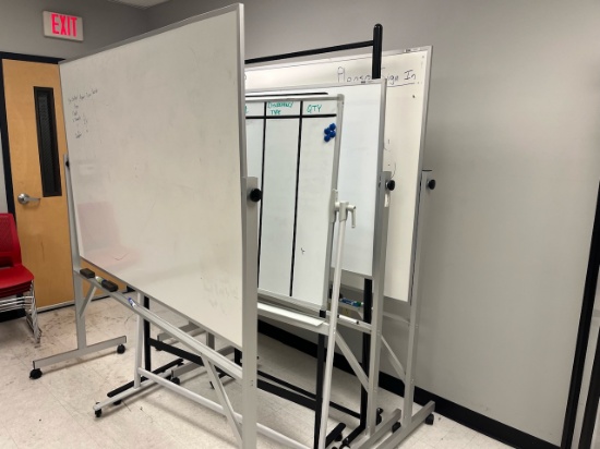 Lot of assorted white dry erase boards