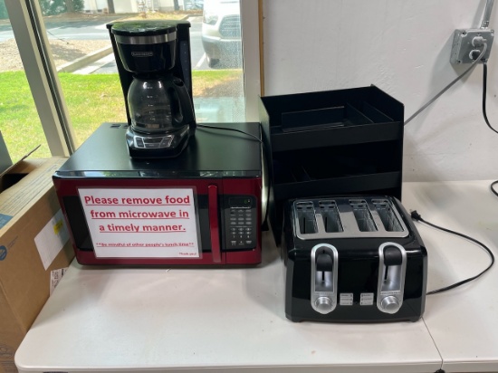 Microwave w/ coffee Maker & toaster
