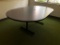 Racetrack Oval Conference Room Table; Grey Top w/Black Legs