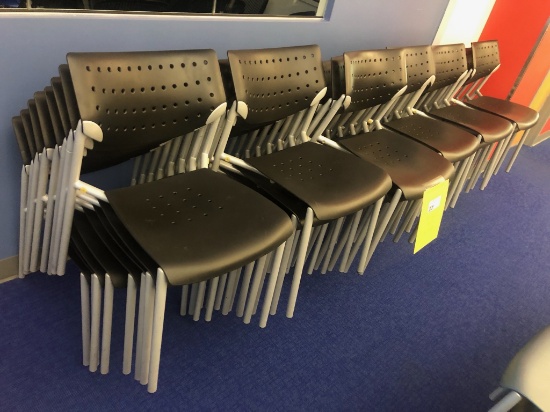 Stackable Plastic Guest Chairs (Black)