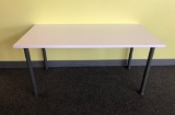 Knoll Standard Desks; White Base w/4 Straight Legs; 60