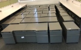 Knoll Standard Grey Pedestals; 2 Drawers w/Handle; 23