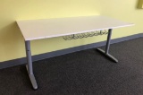 IKEA Desk White Top with Silver T- Legs; 63