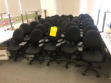 Steelcase Criterion Chair Black Fabric Mid-Back Task Chair With Adjustable Arms