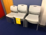 Allseating AYR 14054 Light Grey Stackable Chair No Arms