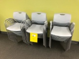 Allseating AYR 14054 Light Grey Stackable Chair No Arms