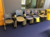 Assorted Rolling Task Chairs with Plastic or Mesh Seat