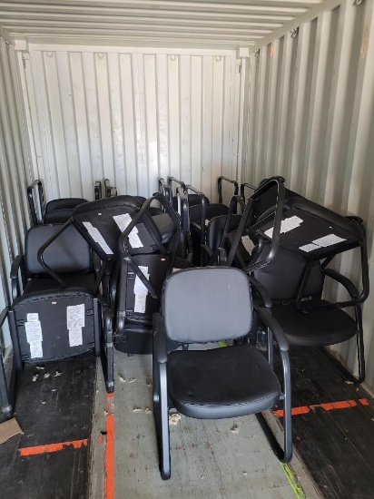 Owensboro, KY- Office Furniture Lot-  (25) Black Chairs, (10) Gray Chairs, (3) Circle Tables, (3) La