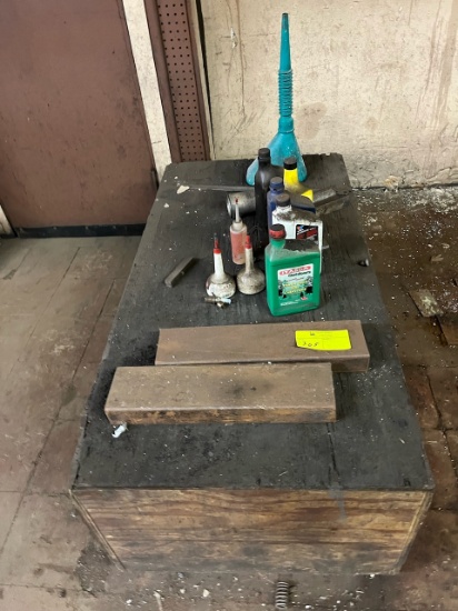 Wood Box ..Liquids on top
