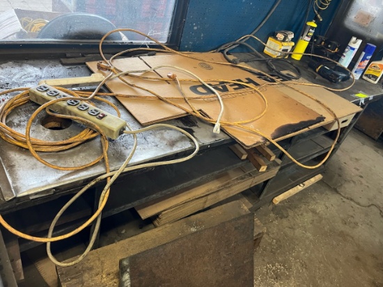 Bench with drill parts, extension cord, CardboardÉDoes not include conveyor.