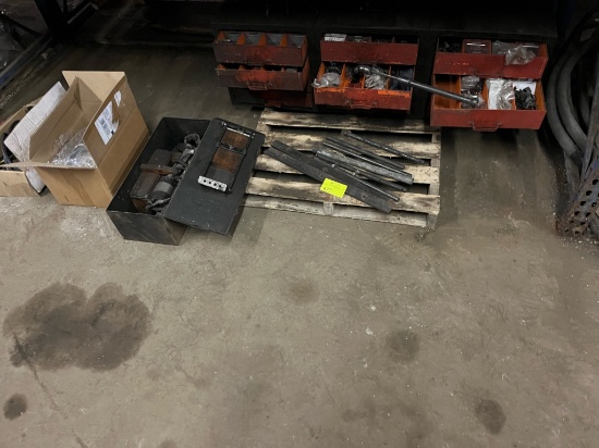 Machine Tooling, Portable Crank Grinder (?), Propane Shrink Wrap Gun, Seat Covers Shelving not inclu