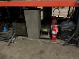 Shop Vac, (2) Fire Extinguishers, Sump Pumps, Cabinet, + More Shelving not included