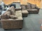 Loc: FH. Lot of (2) Brown Sofa/Couch w/ Ottoman