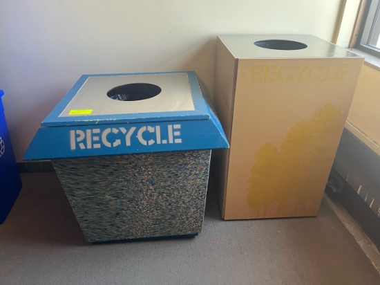 Loc: 12.8.  Lot of (2) Asst'd Recycle Bins