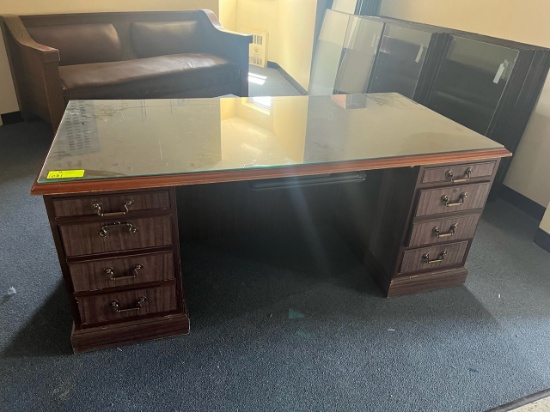 Loc: 12.8.  Wood Desk 62"X36"X31"