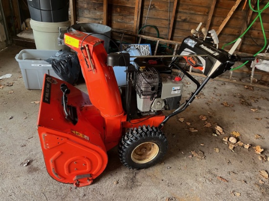 Loc: 3 Garage.  Ariens Professional 28" 420cc gas powered snow blower, auto-turn steering technology