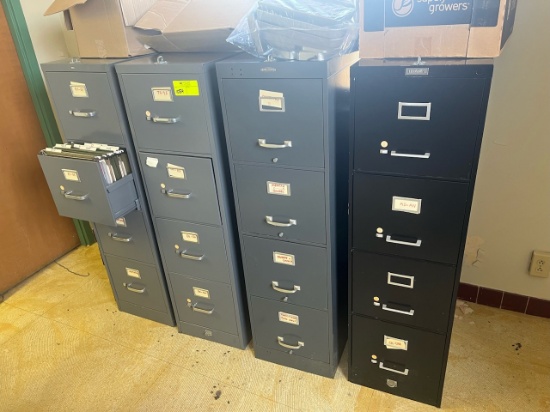 Loc: 12.8.  4-Drawer File Cabinets