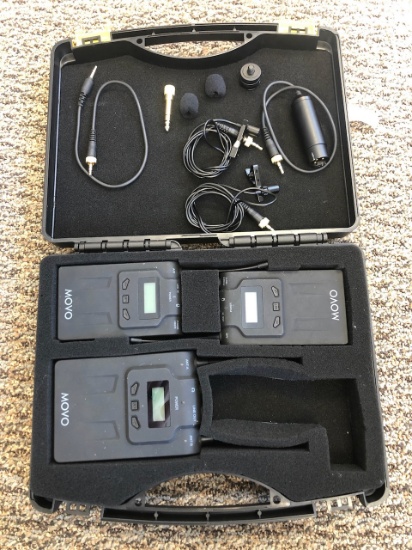 Loc: 12.6.  Movo Wireless Transmitters and Accessories; UHF Dual-Channel Wireless Microphone System;