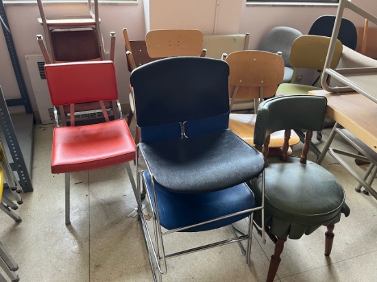 Loc: 12.5. Lot of (21) Asst'd Chairs
