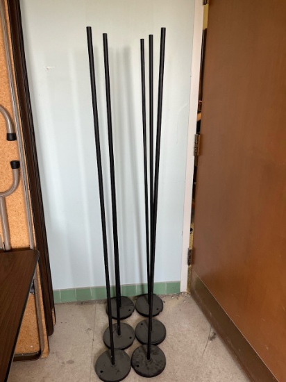 Loc: 12.5. Lot of (6) Pole Stands 67" Tall