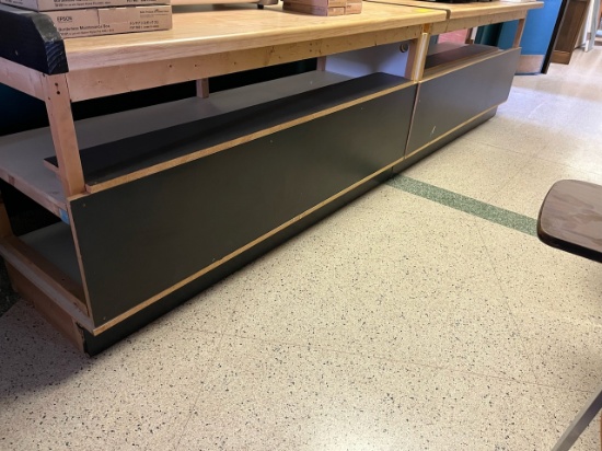Loc: 12.5. Lot of (2) Counters w/Bottom Shelving (27"X72"X35)