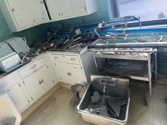 Loc: 12.5. Stainless Steel Sink, Copper Tubing, Conduit, and Asst'd Metal for Recycle