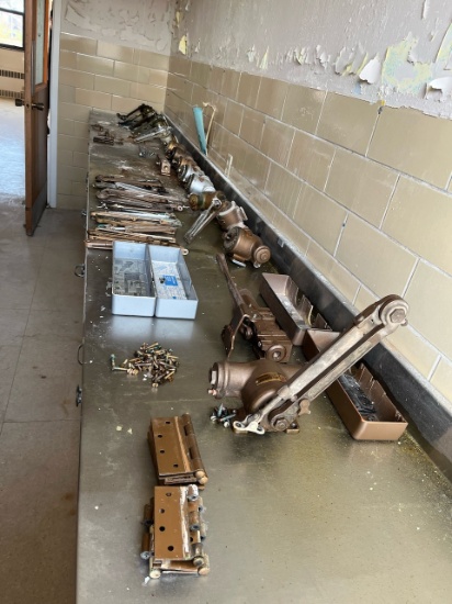 Loc: 12.5. Lot of Vintage Door Hinges/Door Closers