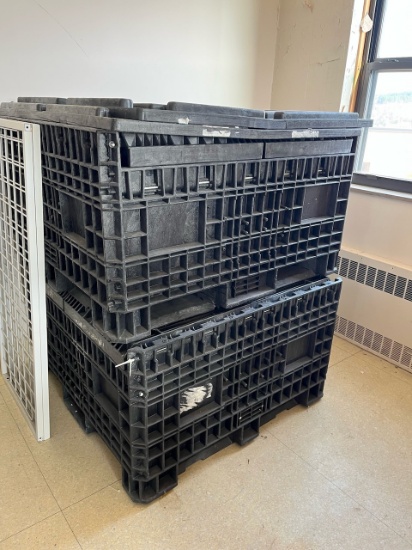 Loc: 12.5. Lot of (2) Ropak Model 567 Plastic Gaylords (48"X48"X26")